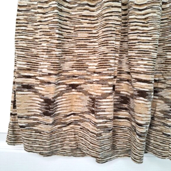 Banana Republic Brown Patterned Ruffle Off Shoulder Linen Blouse Size Medium - Picture 5 of 7